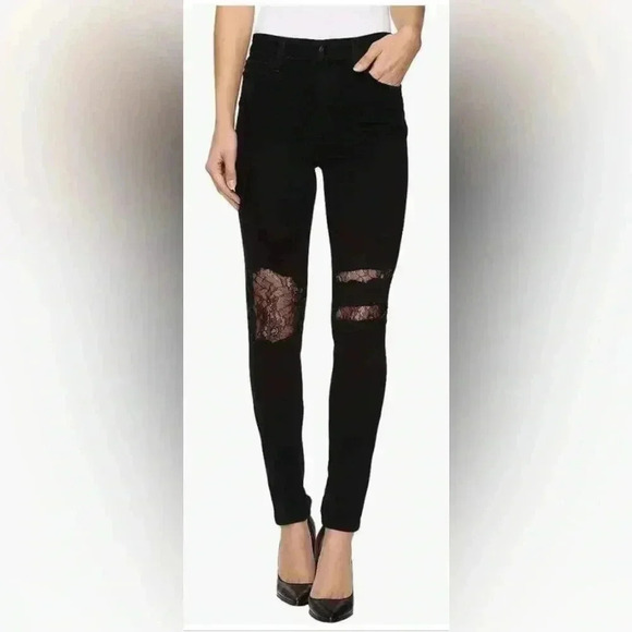 Joe’s Jeans Flawless The Charlie High Rise Skinny Dani  Black Distressed Size 30 - Picture 1 of 15